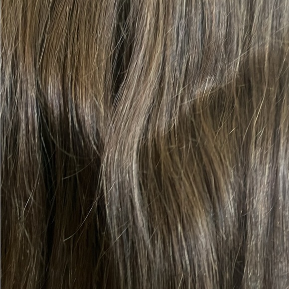 Real hair piece color light brown red hue -  20” long